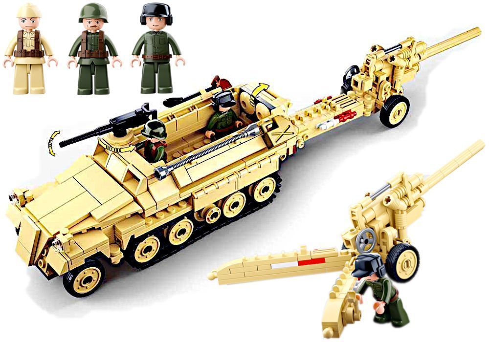 Klocki Transporter Opancerzony Hanomag Sd.Kfz. 251+Działo komp. LEGO