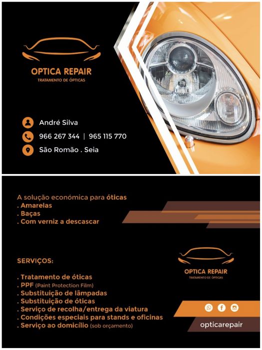 Tratamento de óticas automóvel e moto