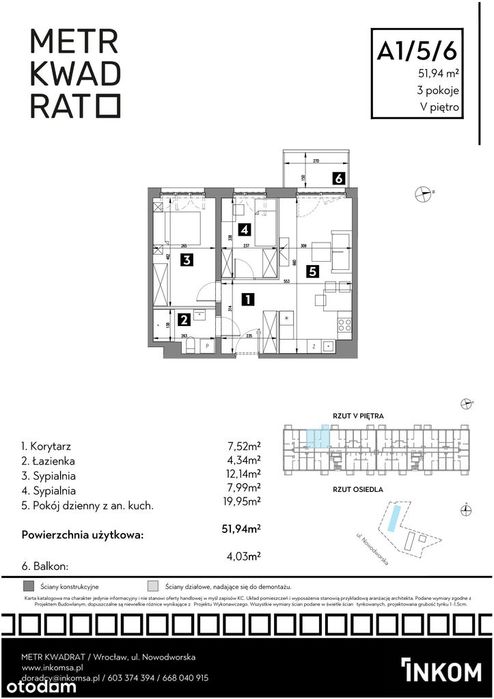 3-pokojowe mieszkanie 51m2 + balkon Bezpośrednio