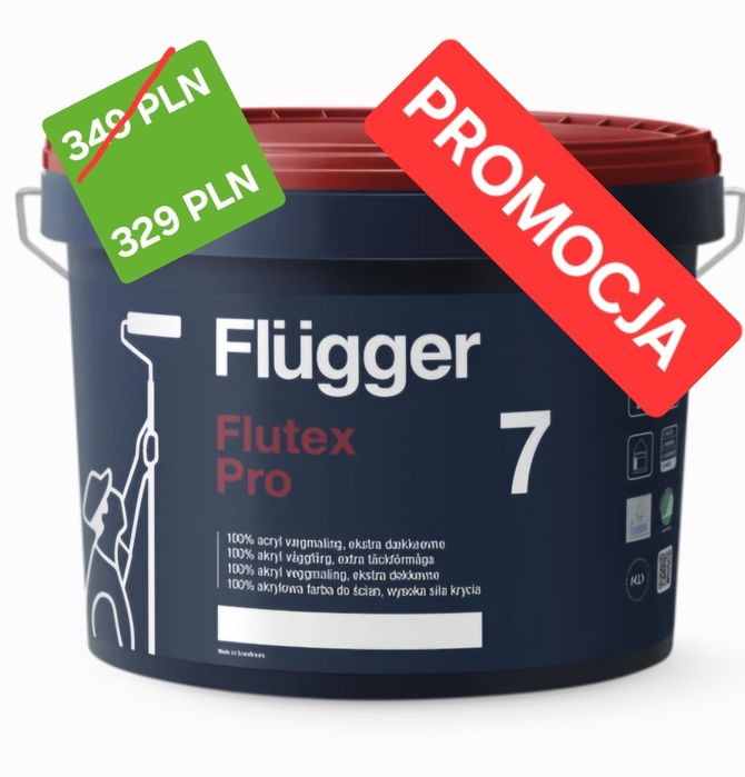 Flugger Flutex Pro 7 10l. farba biała akrylowa