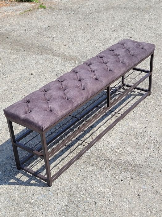 Банкетка/обувница/пуф/полка для обуви/прихожей/коридора/металл, лофт.