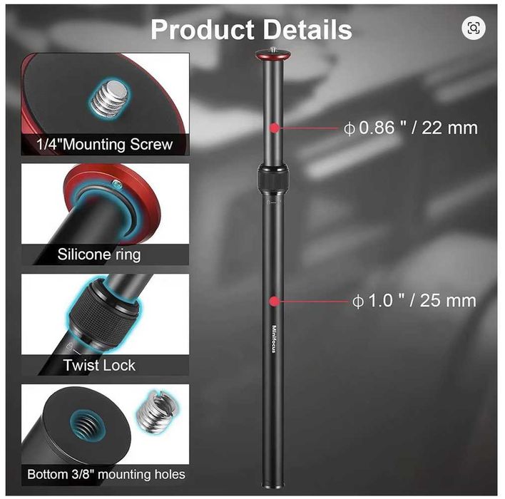 Monopé extremamente leve Minifocus