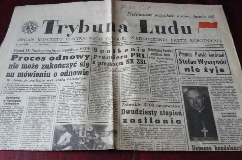 Czasopismo Trybuna Ludu z 1981 roku