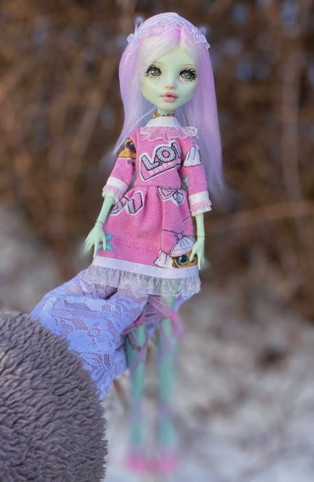 monster high lalka frankie custom ooak repaint