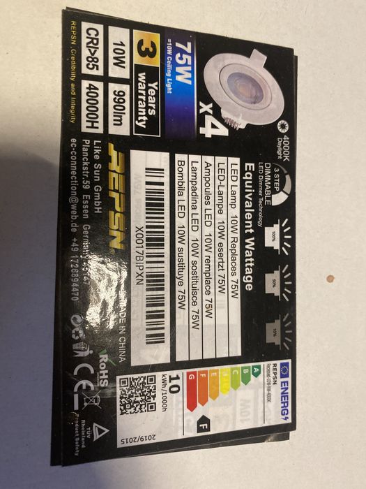 Lampa led wpuszczana w sufit 75W