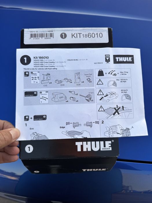Adaptadores barras Thule KIT 186010 Volvo