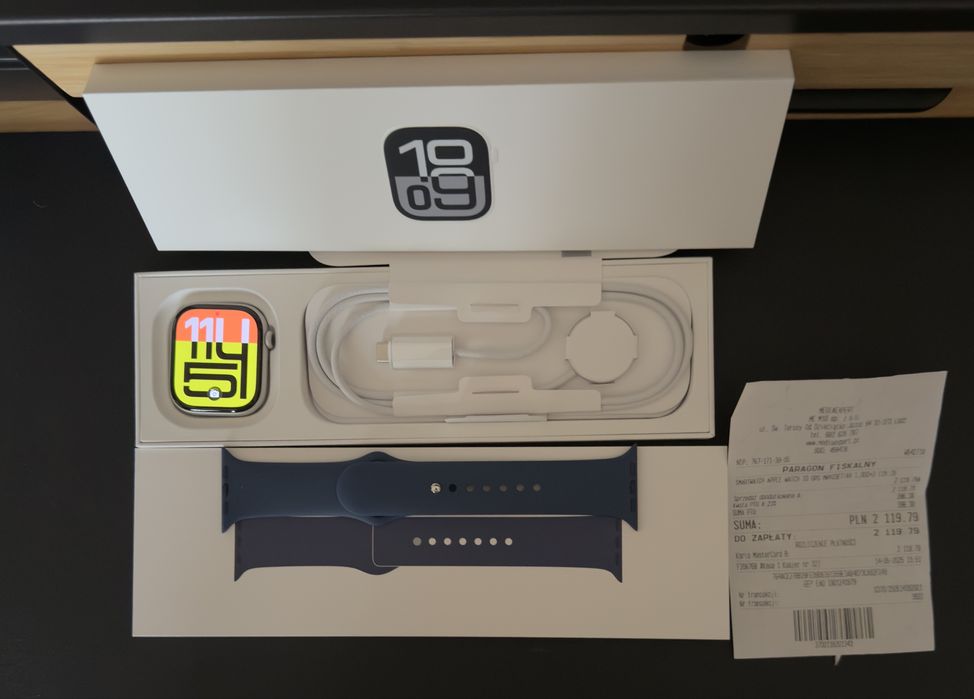 Apple Watch Series 10 Cellular 46 mm, jak nowy, gwarancja, komplet