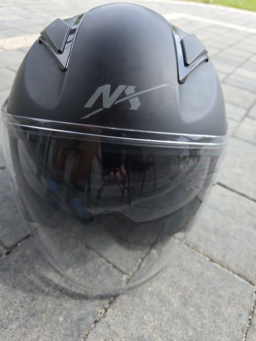 Kask motocyklowy z blenda