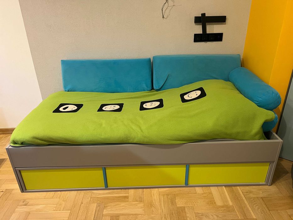 łóżko meblik LOL 90x 204 cm. Jak NOWE.