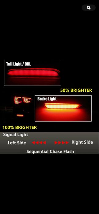 Габариты заднего бампера LED Nissan