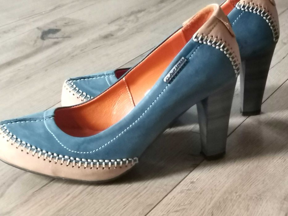 Buty na wysokim obcasie Carinii oryginalne #skóra naturalna