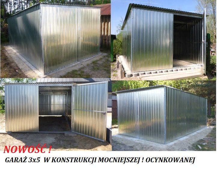 Garaż blaszany Garaże blaszane MOCNE blaszak CAŁA POLSKA montaż gratis