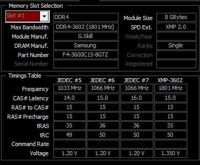G.Skill Trident Z DDR4 3600MHz 16-32GB