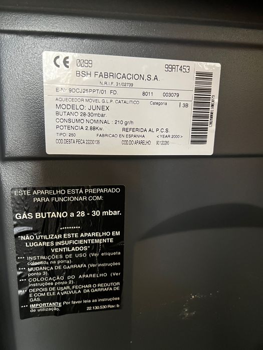 Aquecedor a gás Junex