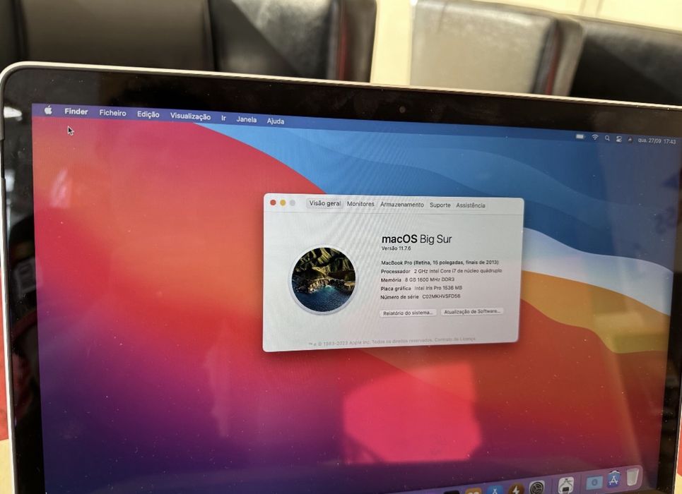 MacBookd Pro de 15 retina - late 2013 (8gb/256gb)