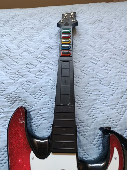 Guitarra Guitar Hero / Band Hero PS2 PS3 Wireless - Red Sparkle