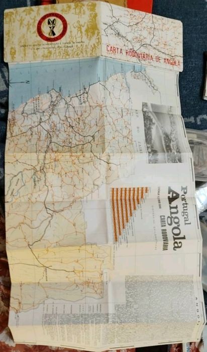 Lote 2 Mapas Angola Antigos (Safari S.A.R.L. TAP + CITA ano1973) - Impecáveis