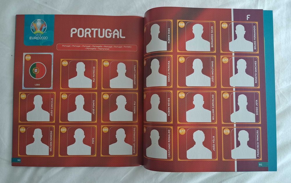 Caderneta Euro 2020 - Nova - Sem cromos colados - Panini