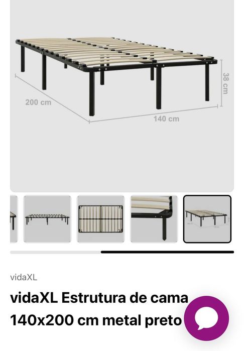 Cama casal pode fazer solteiro, colchão para doar , despachar pois comprei uma nova
