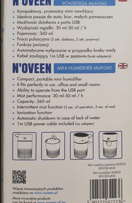 Noveen MUH26 do nawilżania powietrza