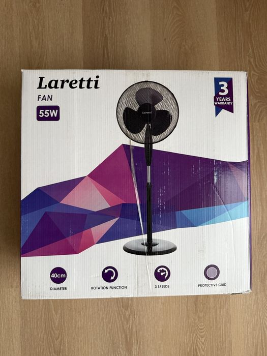 Вентилятор підлоговий laretti 40см