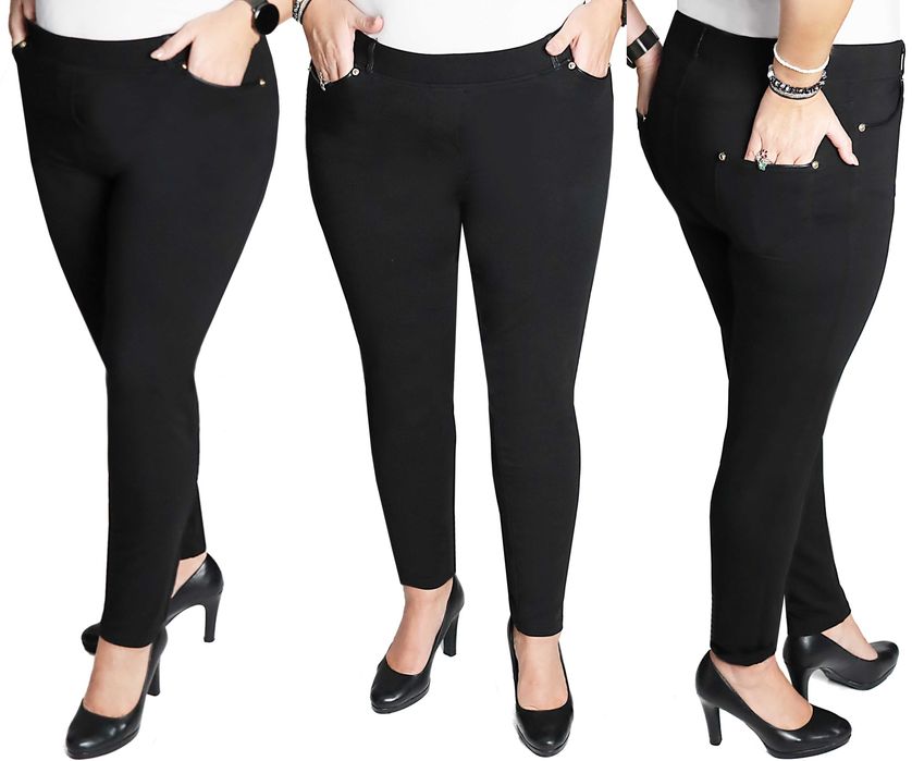 SPODNIE-LEGINSY OBSZYCIA ECO SKÓRA kolor Czarny roz.48,50,54,56