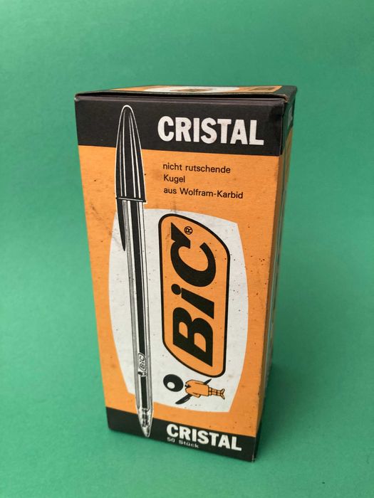 Caixa Com 50 Canetas Bic Cristal Anos 70