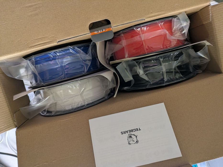 Filament Філамент для 3d принтерів, 4 кольора, petg tecbears 1,75mm