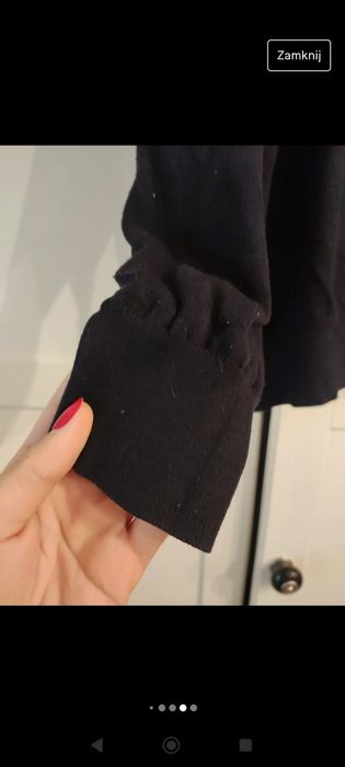 Granatowy sweter H&M Basic r. XL 42/44