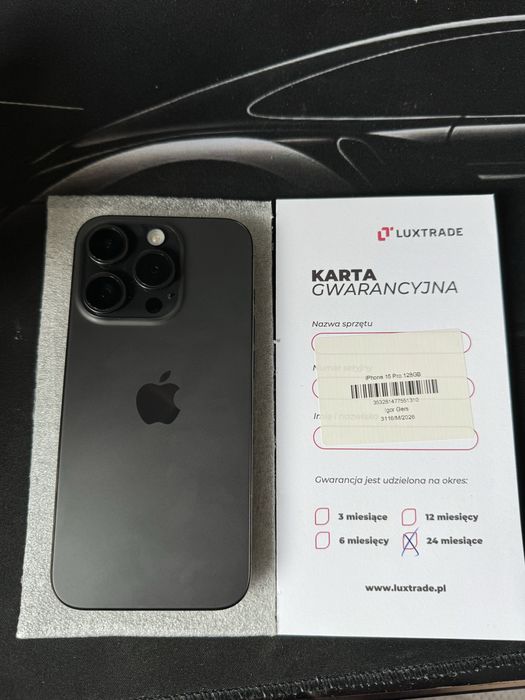 Iphone 15 Pro 128GB 2 Lata Gwarancji 100% Baterii