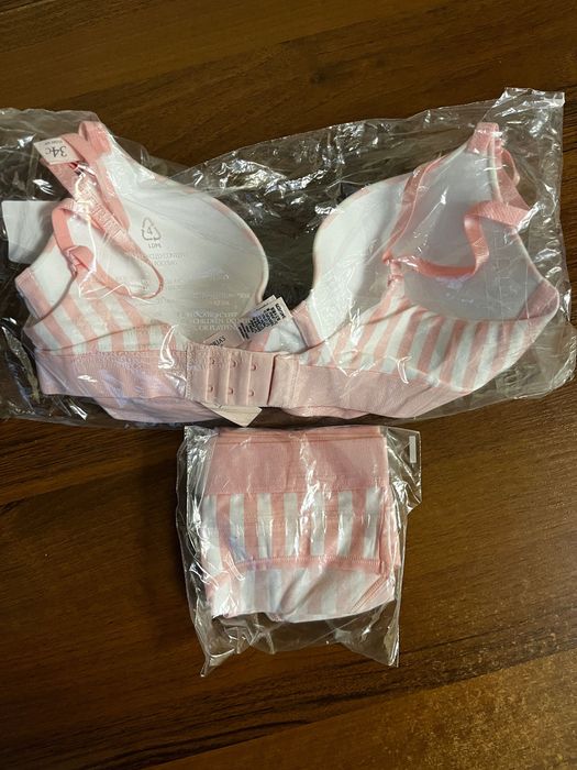 Комплект victoria’s secret набір стрази камінці в смужку 34С/75С/80В