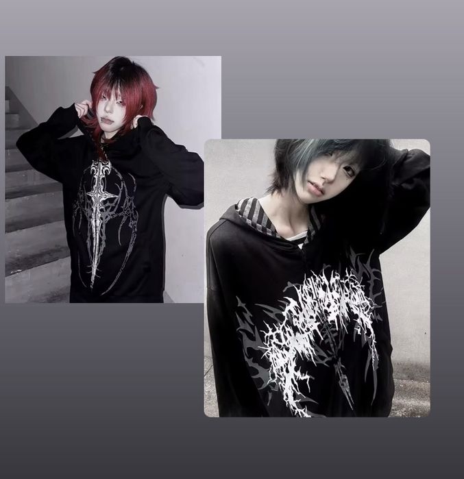 Зипка унисекс готика гранж y2k 2 вида