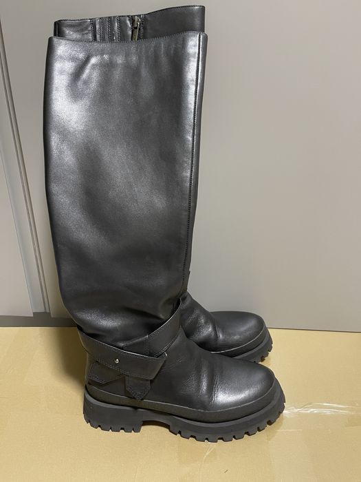 Шкіряні єврозимa attizzare чоботи сапоги 36 ботфорти зимние кожаные