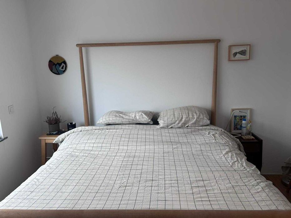 Cama de Casal IKEA Gjöra (Madeira Clara)