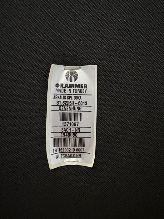 Oparcie fotela Grammer MAN TGM nieużywane