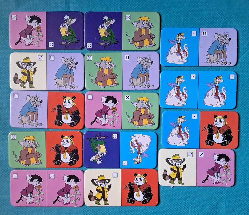 Domino obrazkowe Bambusowe Misie od Schmidt Spellen lata 90.