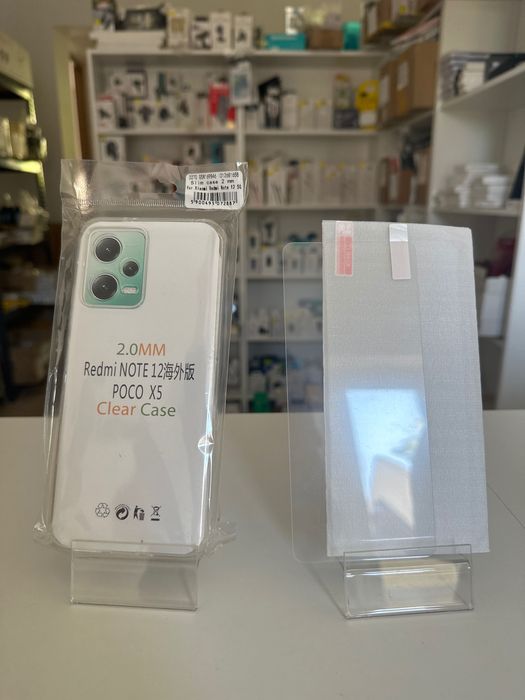 Etui przeźroczyste 2mm +2x szkło hartowane do xiaomi poco x5