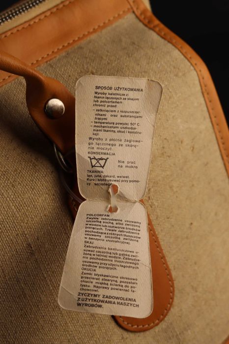 Unikat PRL - WZK NOMA - torba podróżna z metką - lata 70