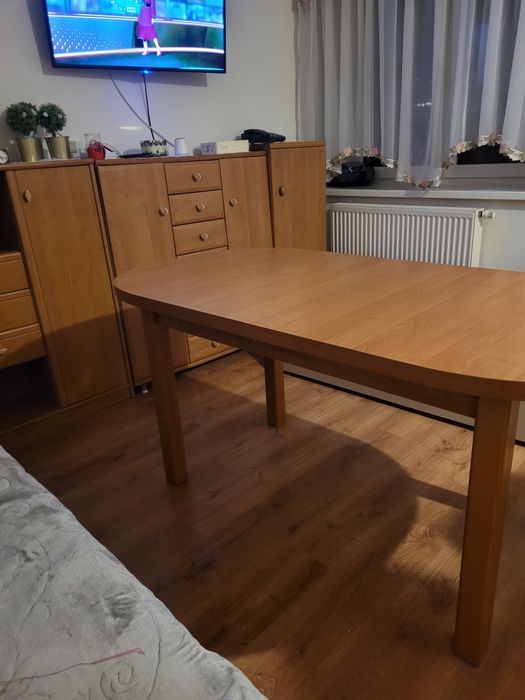 Stół drewniany olcha rozkładany 160x80