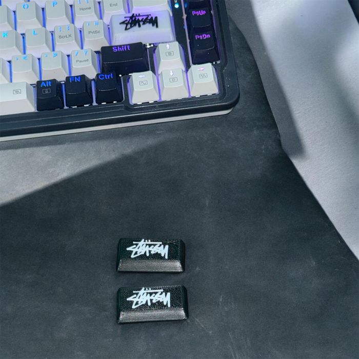 stussy keycaps 2pcs black czarne klawisze stussy 2szt