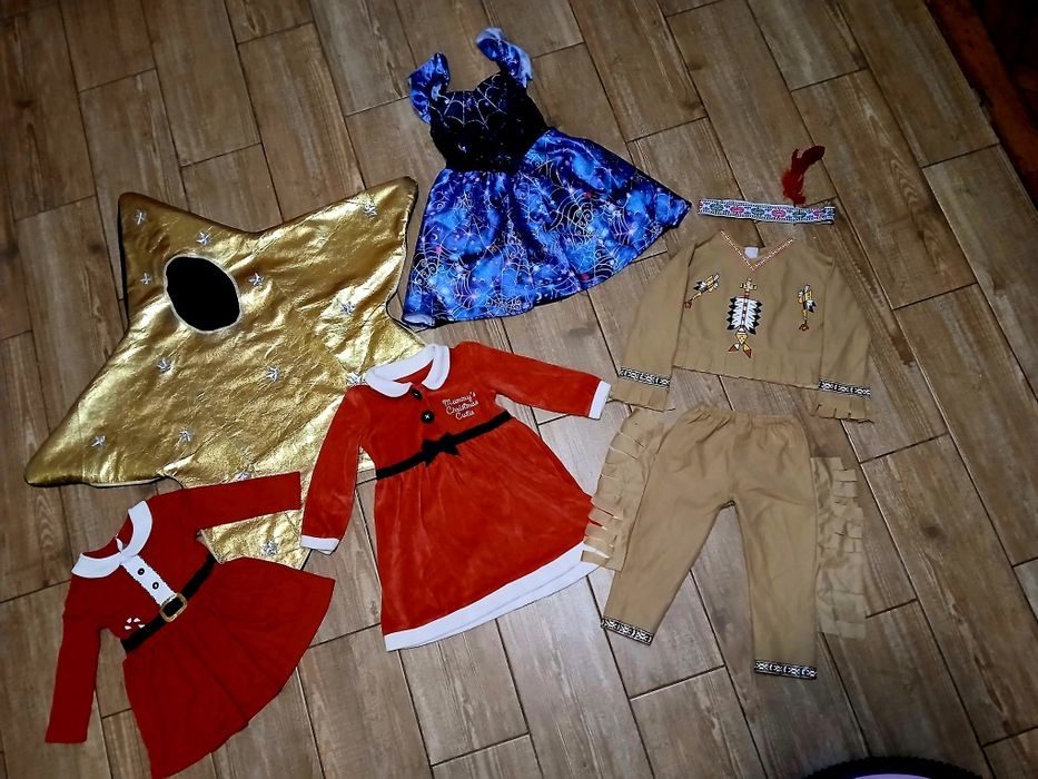 Карнавальные костюмы, новогодние костюмы, хеллоуин, индеец, санта