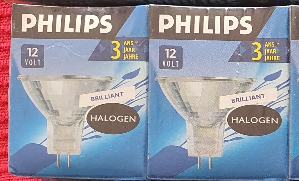 Lote de 45 Lâmpadas Philips halogéneo GU 5.3 seladas por abrir