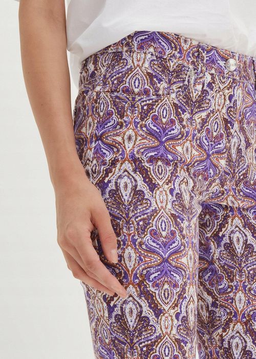 B.P.C spodnie ze stretchem w kolorowe wzory r.42