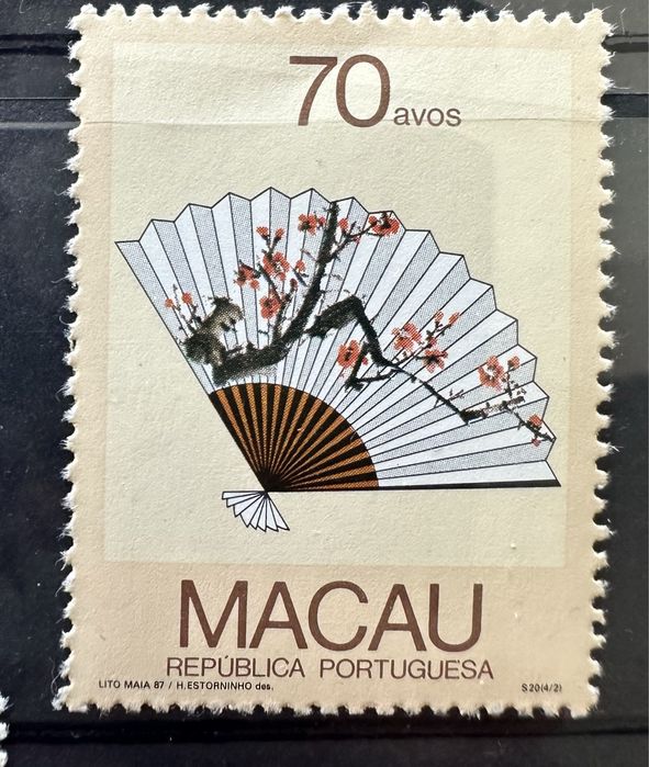 Selos Leques da Regiao 1987 - Macau
