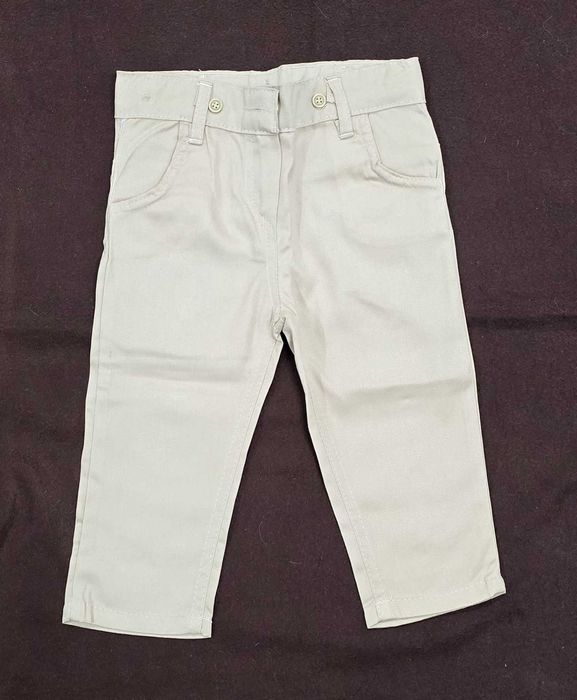 Komplet galowy BEŻ, garnitur, koszula spodnie muszka szelki 3r -92/98