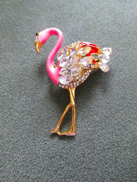 Alfinete / Broche / Pregadeira Flamingo NOVO