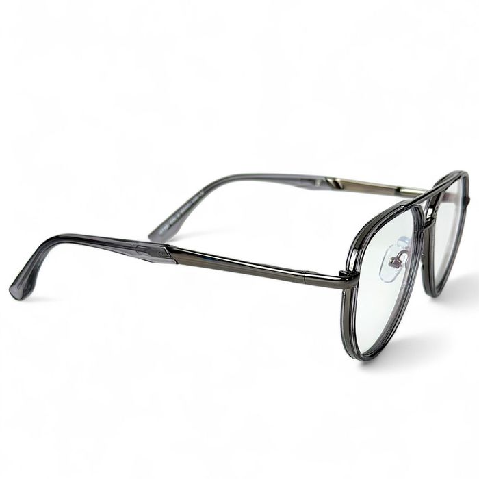 Okulary Do Komputera Blue Light Aviator Czarno‑Szare Unisex