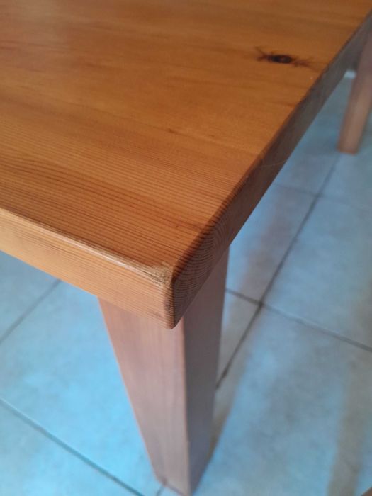 Mesa extensível ikea pinho mel e 4 cadeiras