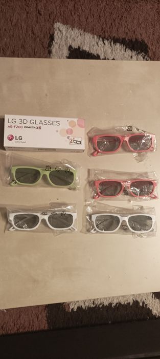 Okulary 3D LG  AG - F200 7 sztuk nowe