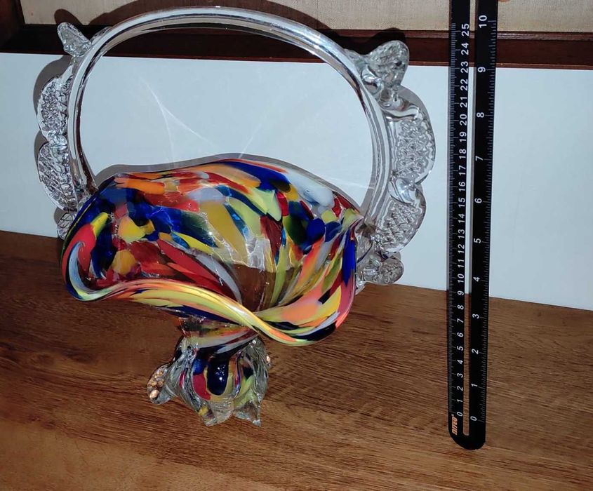 Ząbkowice Wazon / Patera / Koszyk Szklany Kolor